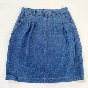 Vintage 80s 90s Retro Denim Skirt Medium